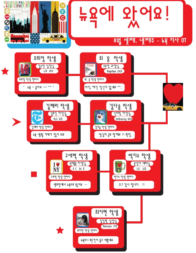 [뉴욕] 뉴욕센터 방문 OT 학생들 8월 (셋째,넷째 주) !!