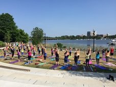 도심 공원에서의 무료 요가 체험 후기 썸네일