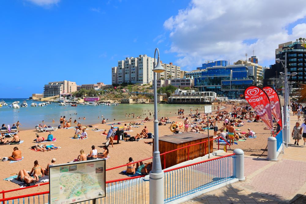 몰타 해변의 전경