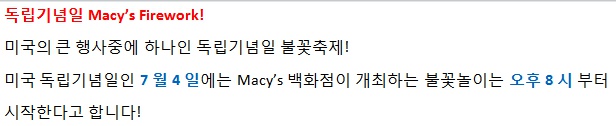 [뉴욕] 7/4 Masy's 불꽃놀이 !!